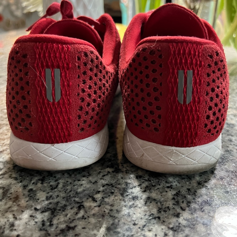 No Bull RACING RED SUEDE TRAINER - Picture 4 of 6